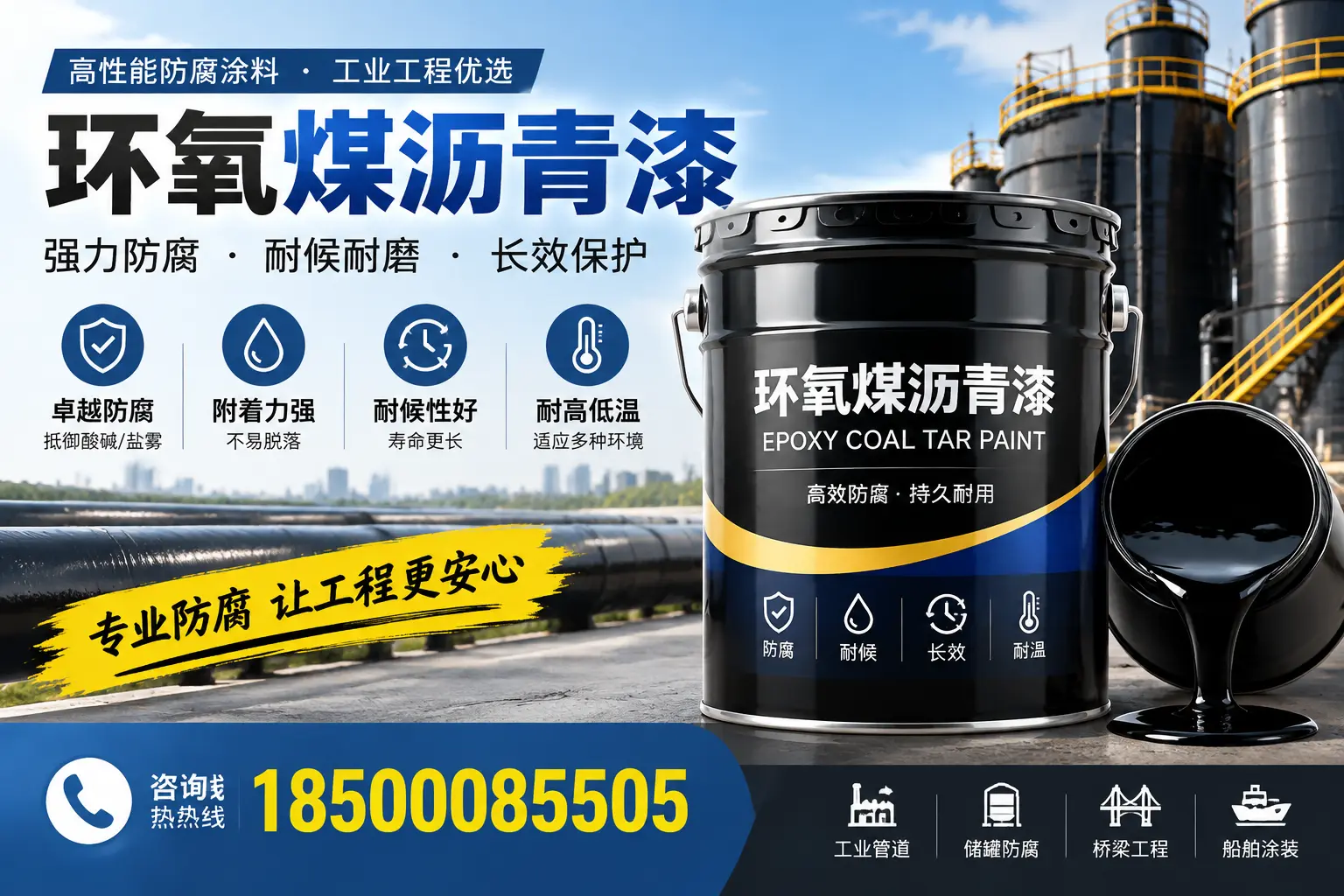 环氧煤沥青漆的施工方法与注意事项，确保在滨州顺利完成
